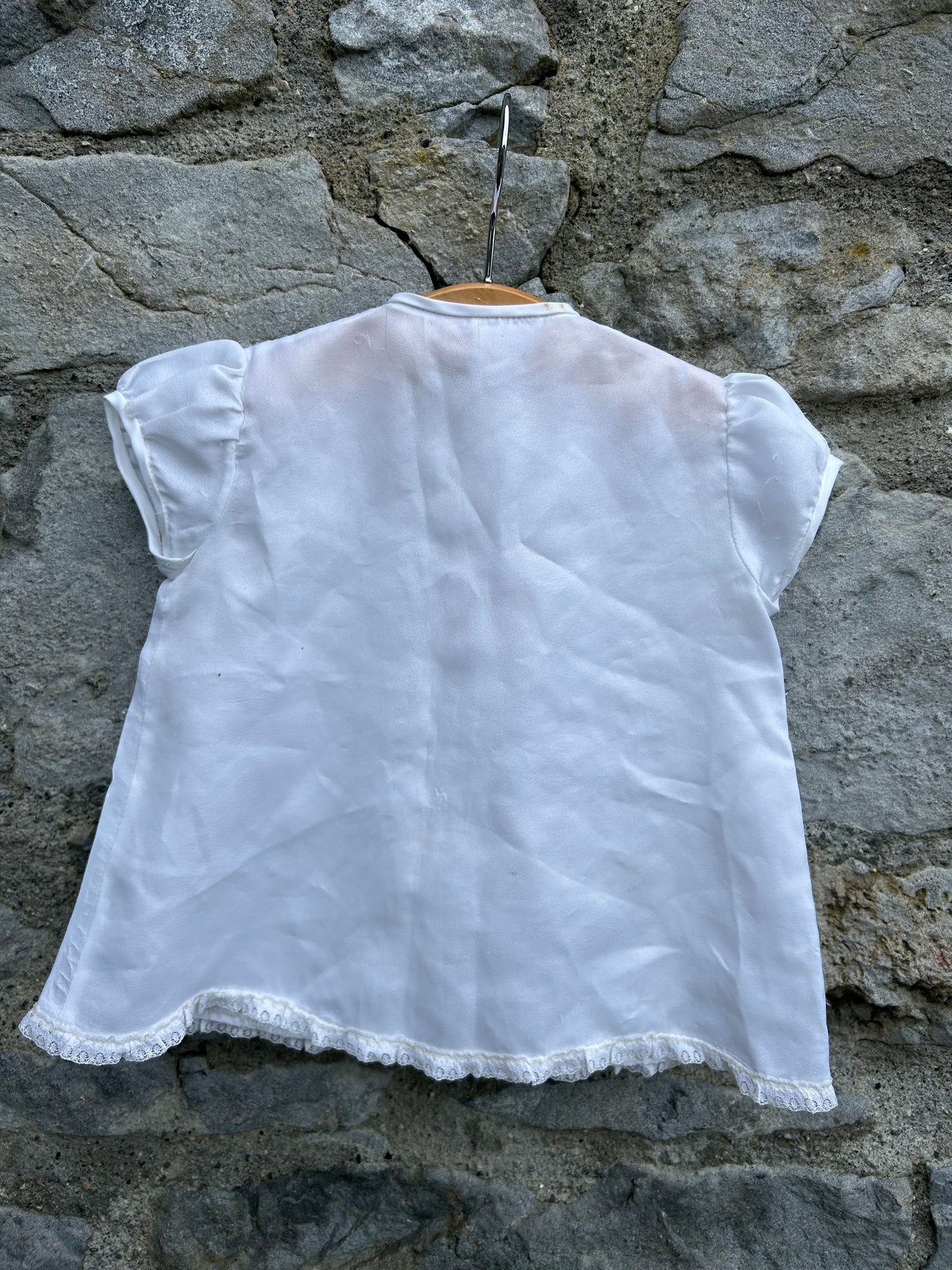 70s white top  9-12m (74-80cm)