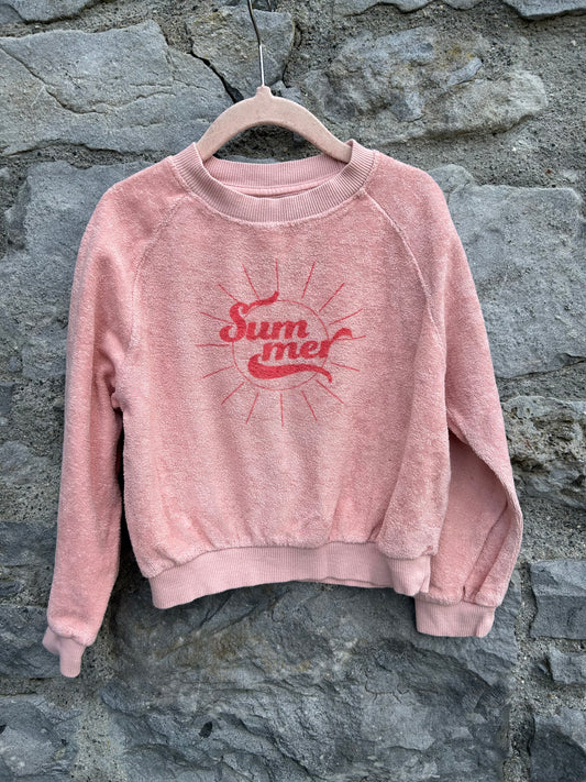 Summer peach Terry sweatshirt  4-5y (104-110cm)