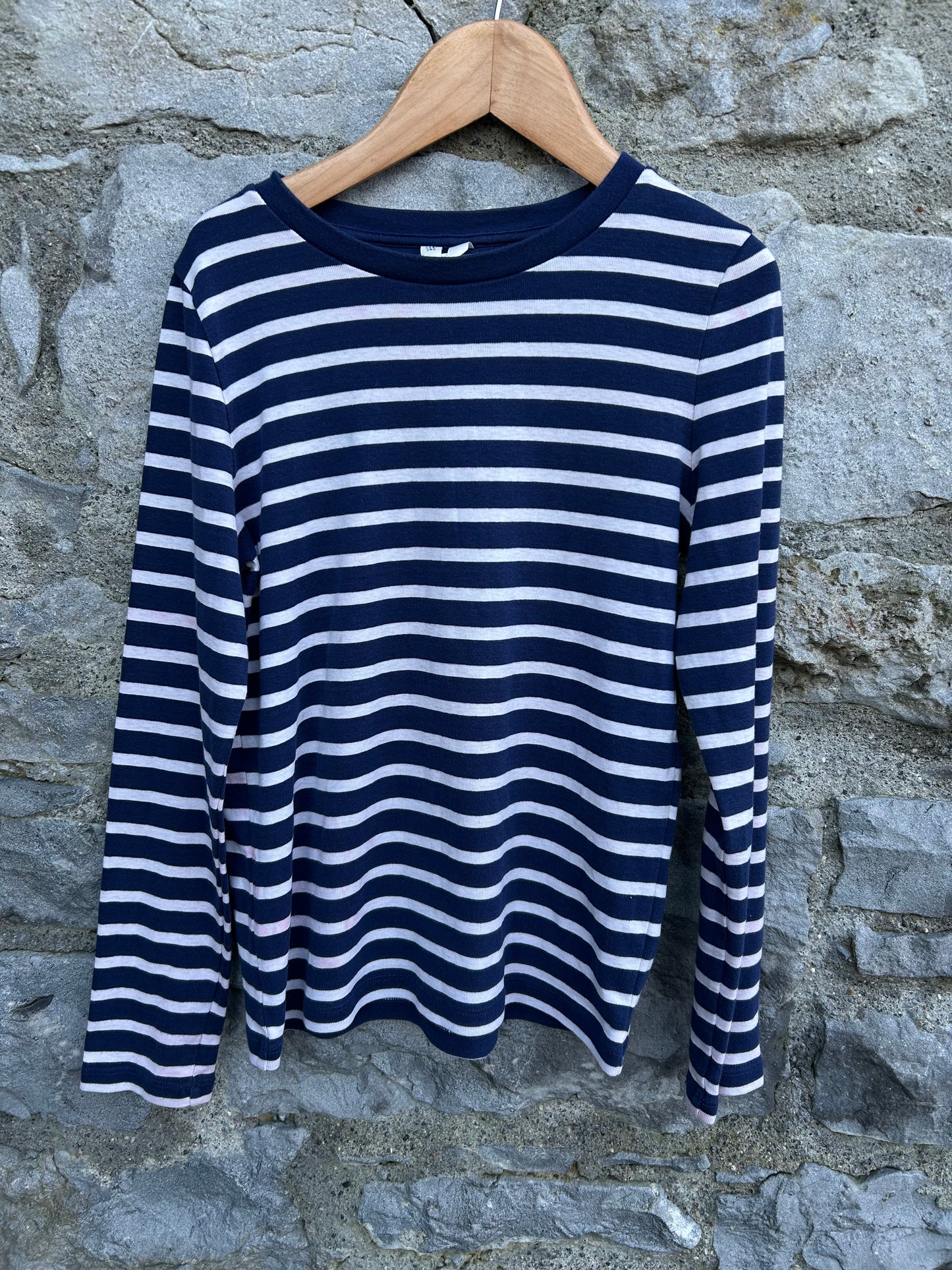 Navy&white stripy top 9-10y (134-140cm)