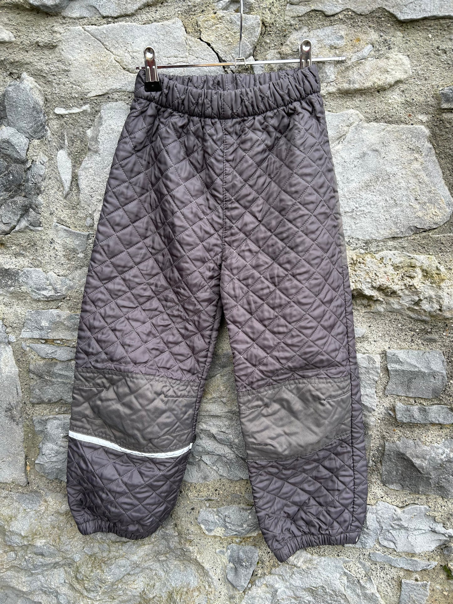 Charcoal quilted pants  7y (122cm)