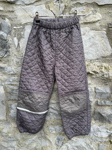 Charcoal quilted pants  7y (122cm)