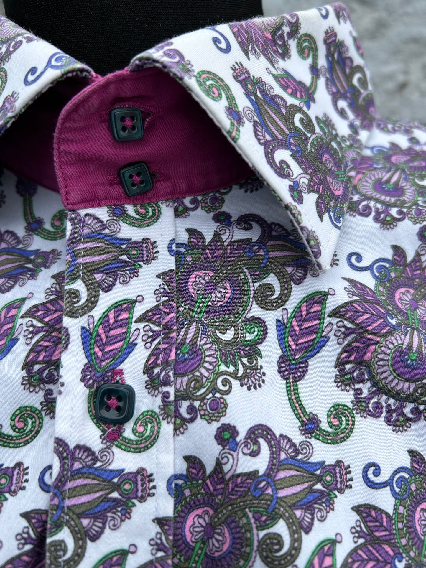 Purple paisley shirt XL