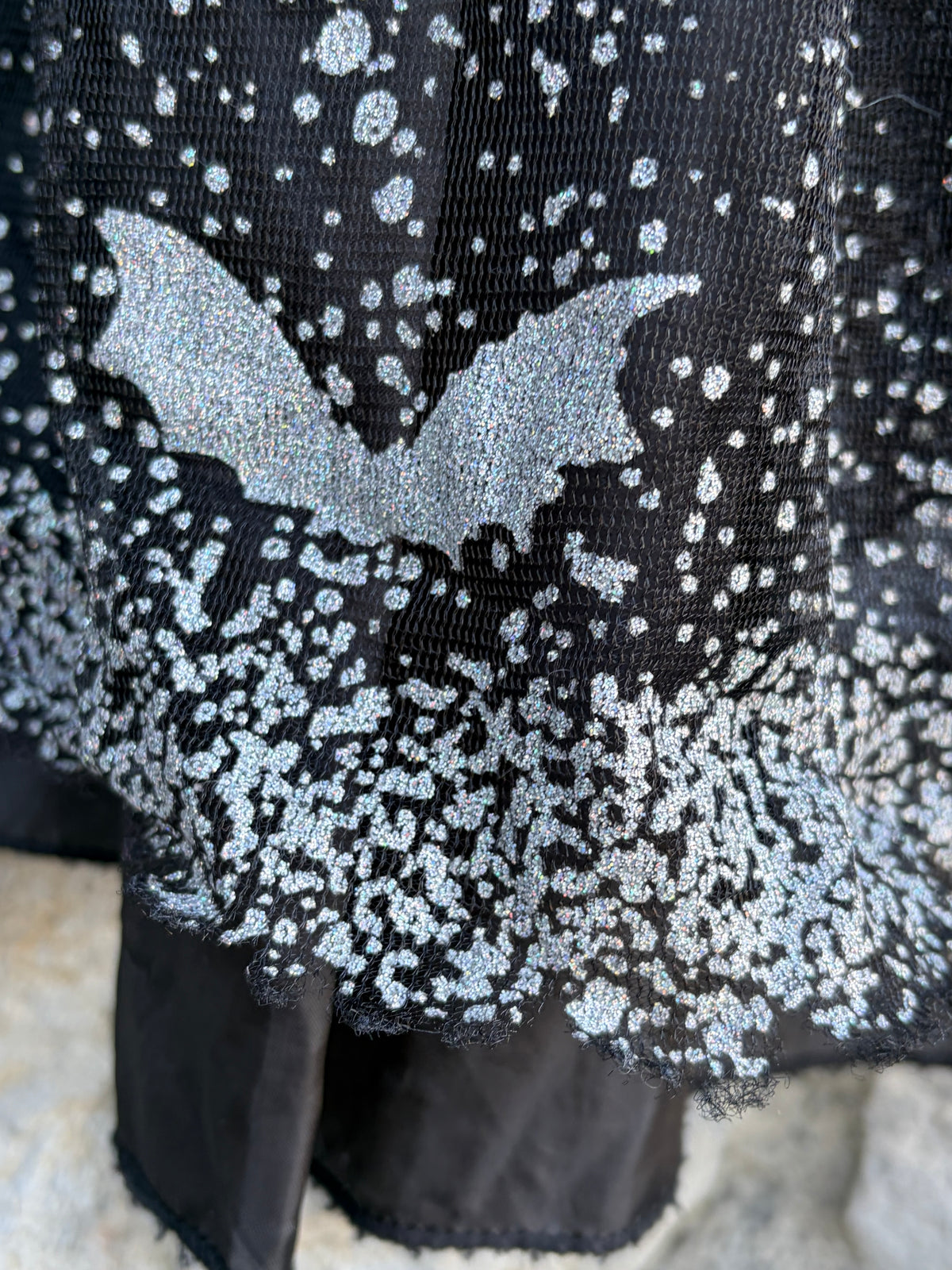 Bats Black dress  9-10y (134-140cm)