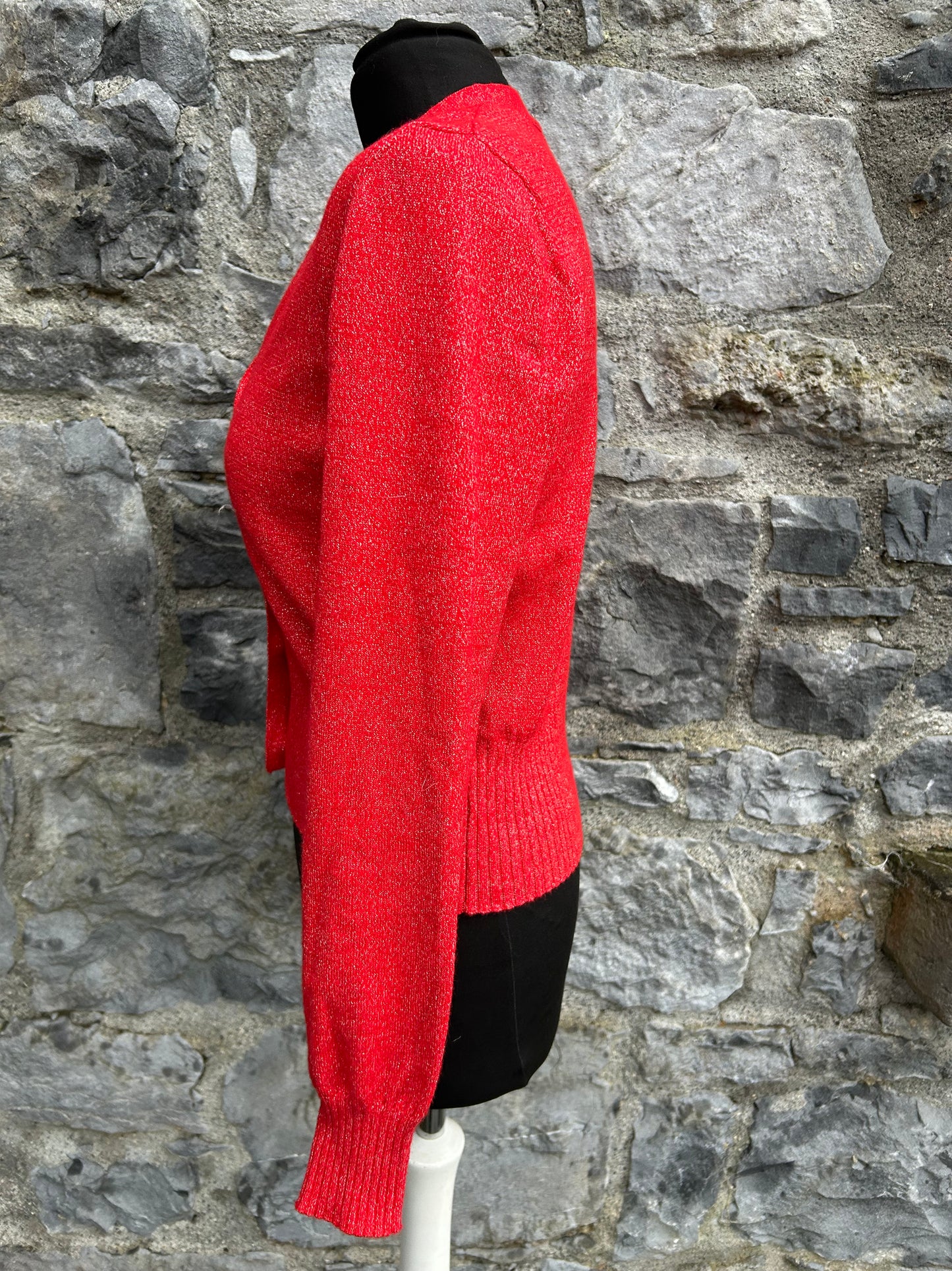 Red sparkly cardigan uk 8