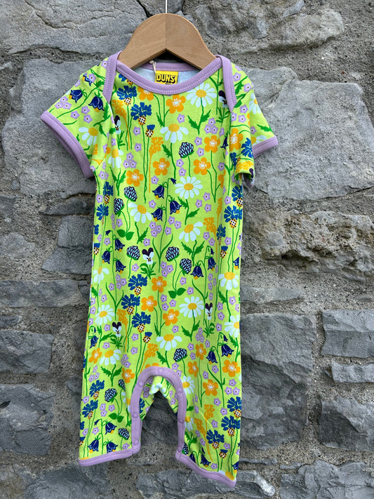 Lime green meadow rompers  12m (80cm)