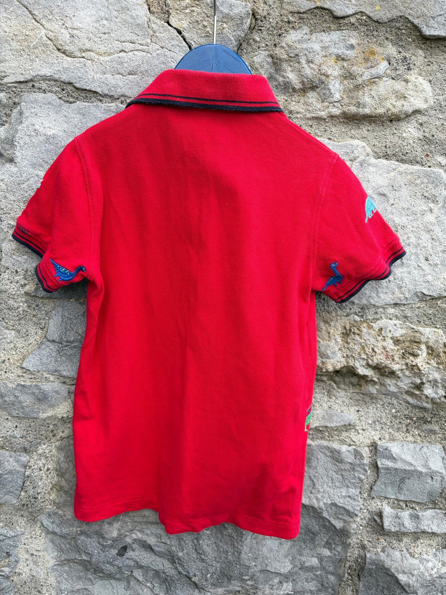 Dinosaurs red polo shirt  4-5y (104-110cm)
