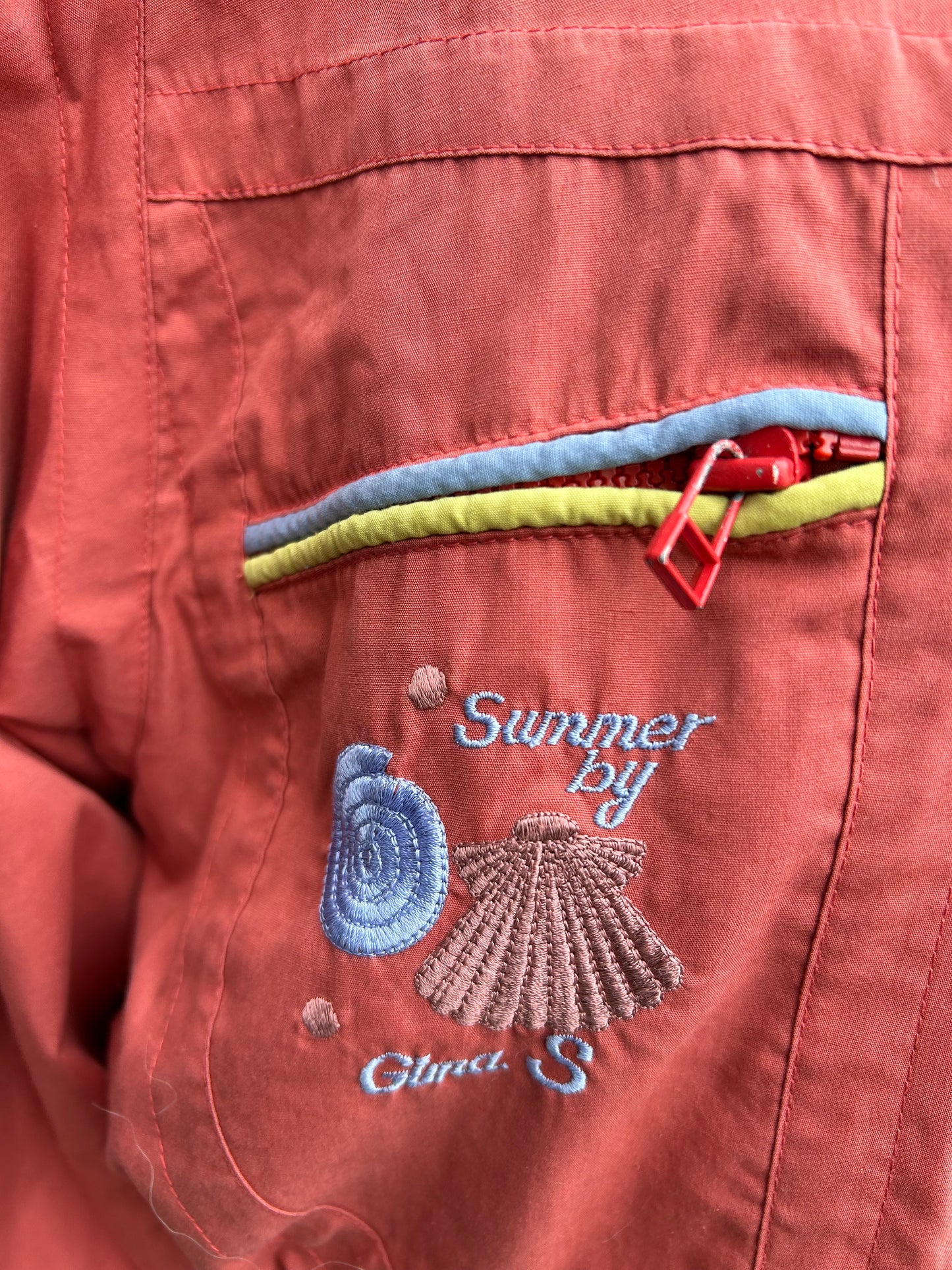 90s summer by the sea coral jacket uk 10-12