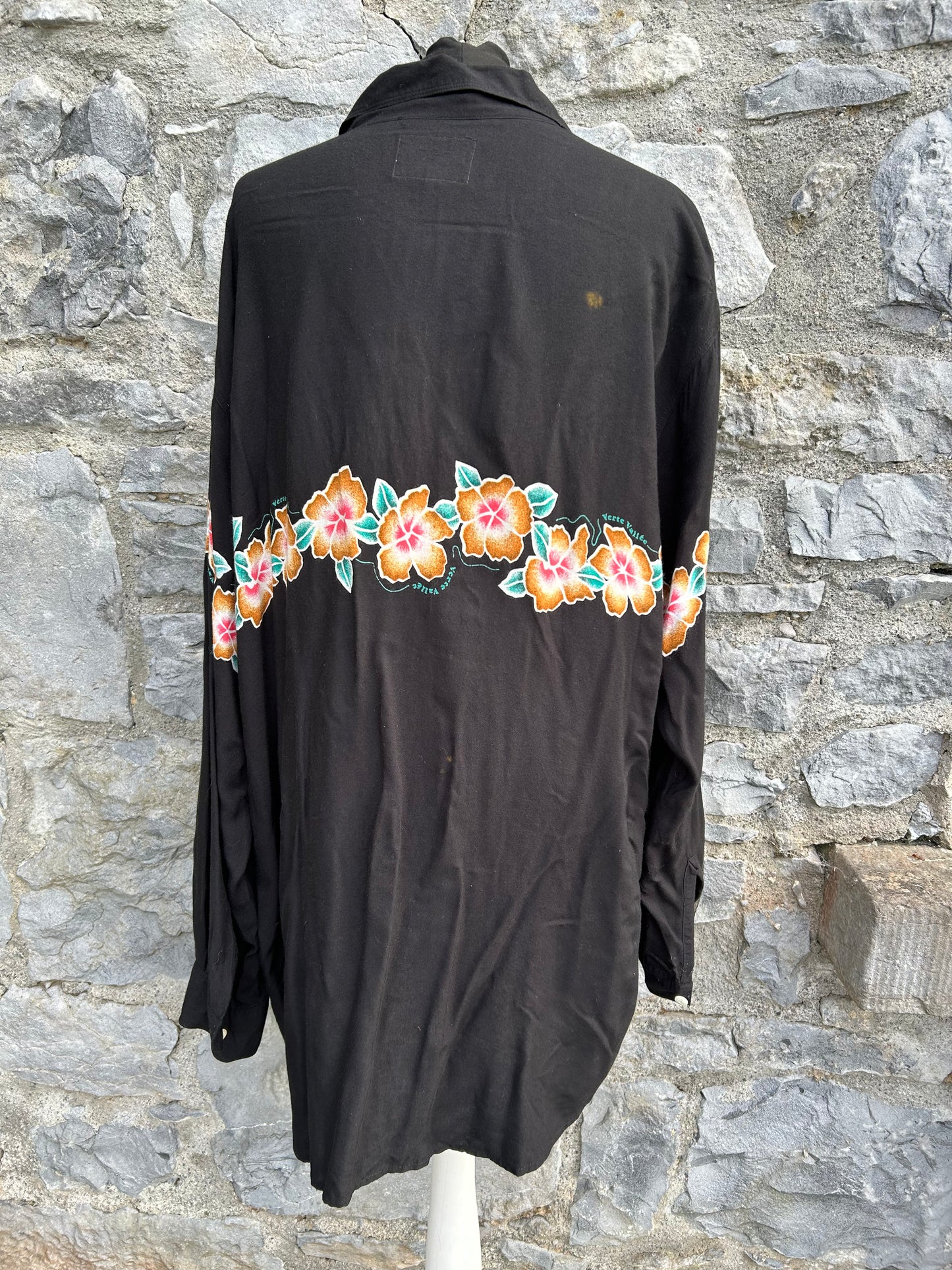 90s Vallee black long shirt XL