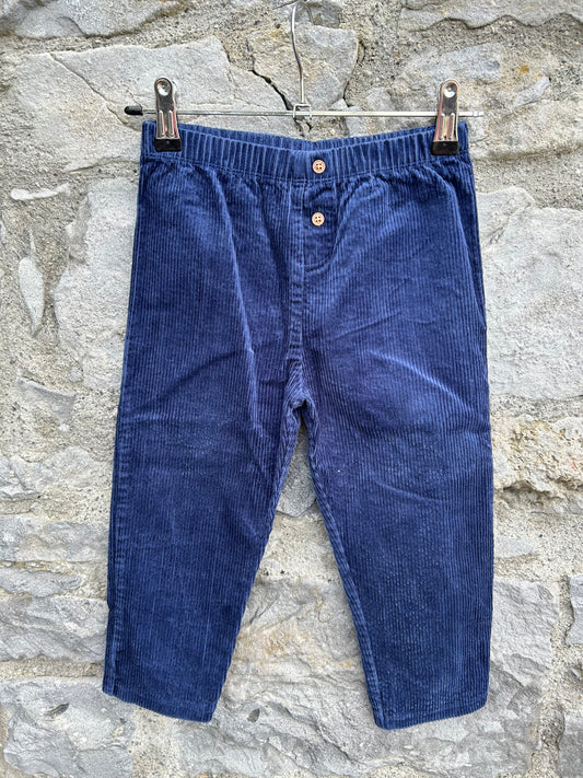 M&S Blue cord pants 2-3y (92-98cm)