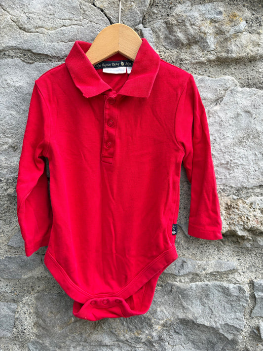 Red polo vest  12-18m (80-86cm)