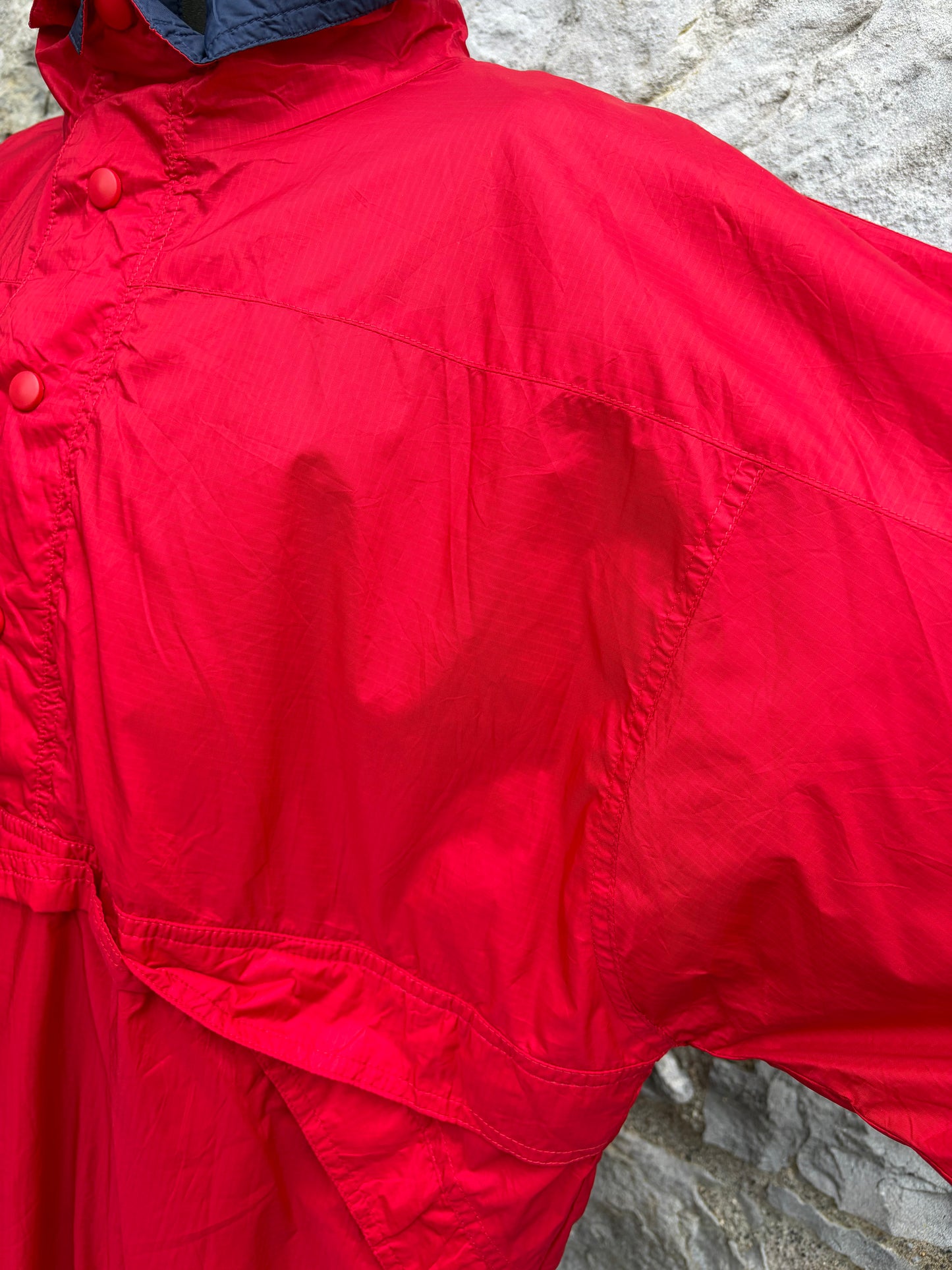 90s red windbreaker Large