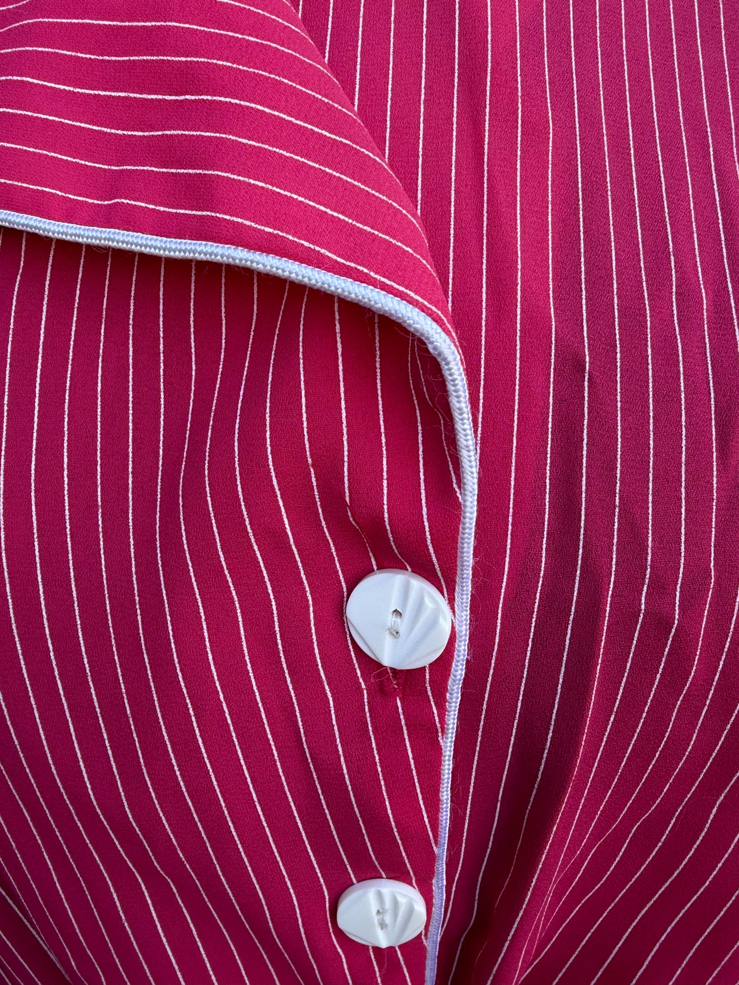 80s red stripy dress uk 10-12