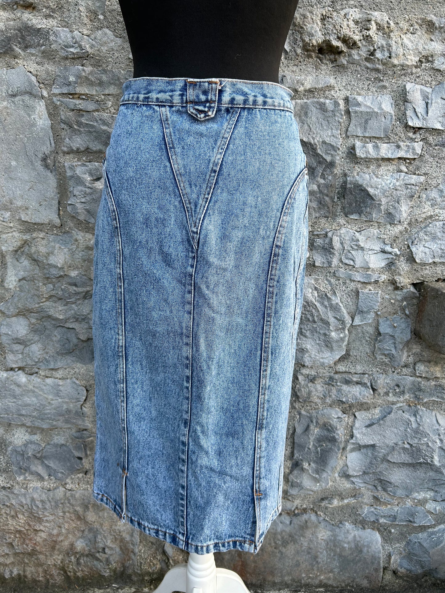 80s denim Pencil skirt uk 10