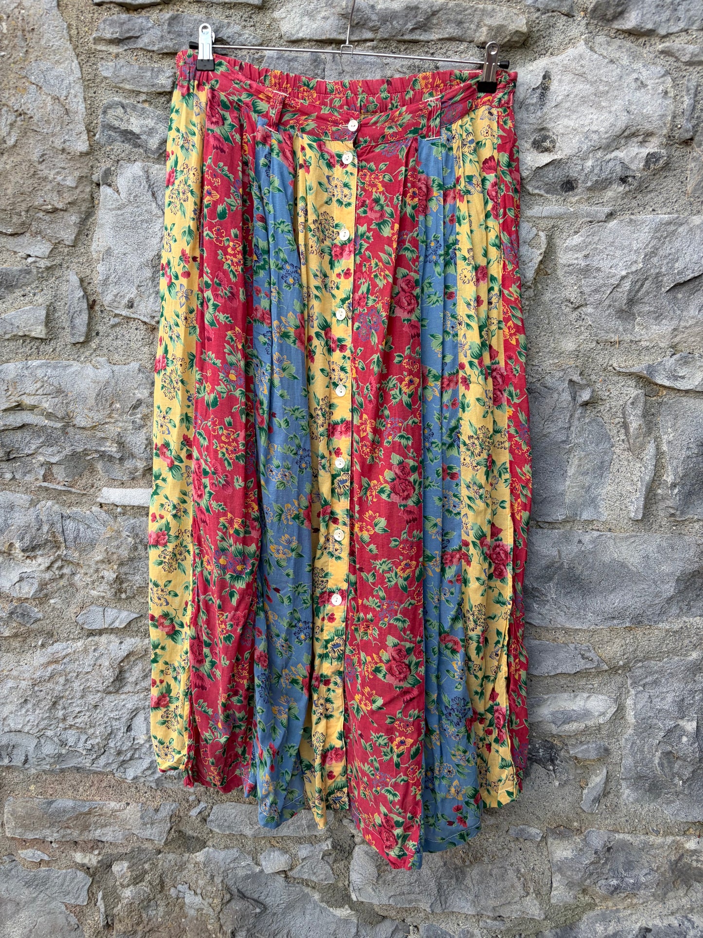 Colourful flower panels skirt uk 14-16