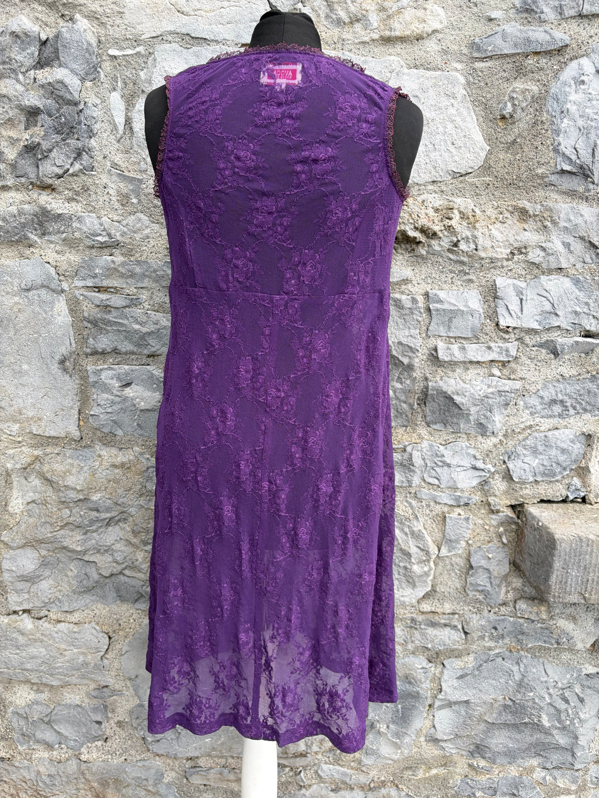 Purple lace dress uk 10-12