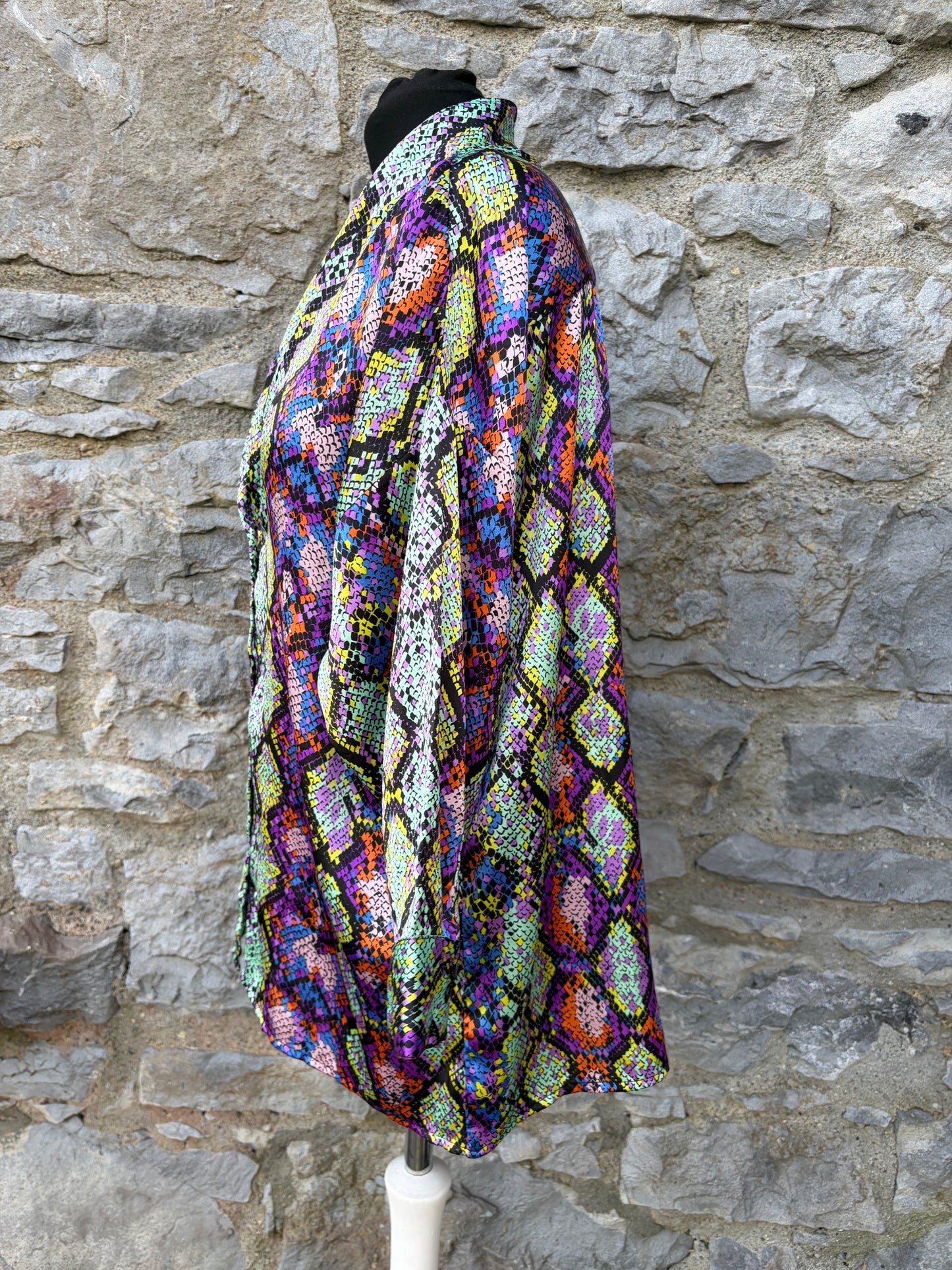 Multicoloured snake print blouse uk 10