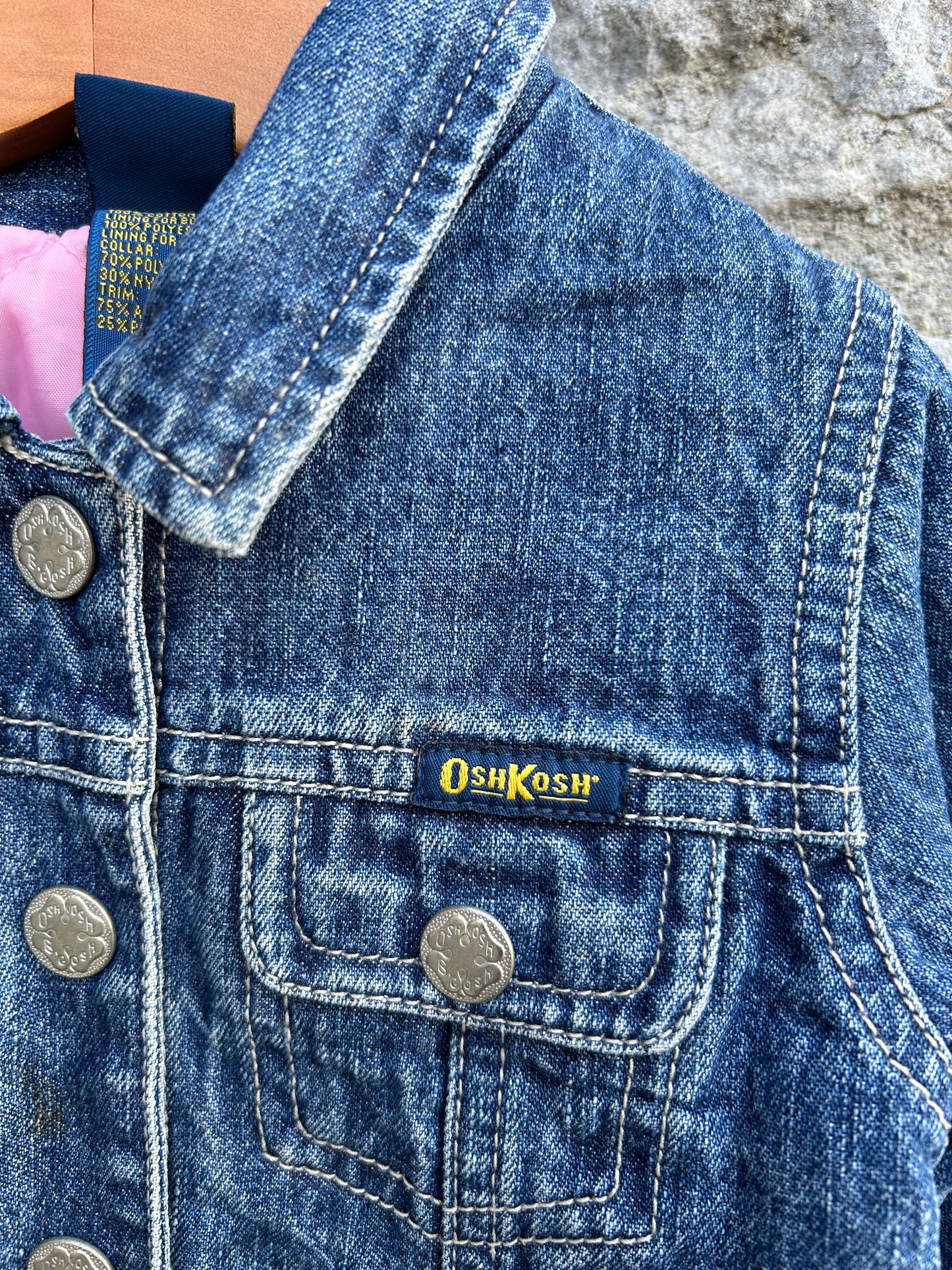 90s denim lined jacket  18-24m (86-92cm)