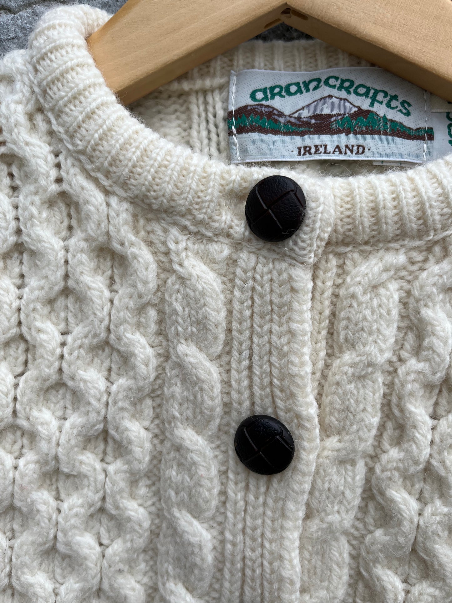 Aran knit cardigan&hat  12-18m (80-86cm)