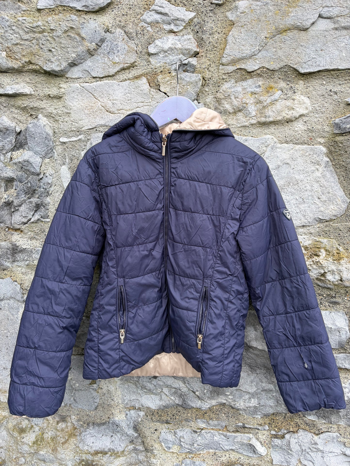 Gold/navy reversible jacket 8-9y (128-134cm)