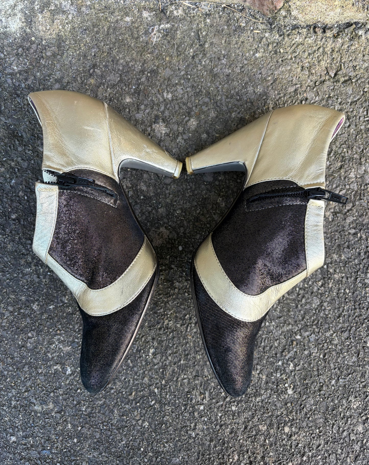 Black&gold heels  uk 4 (eu 37)