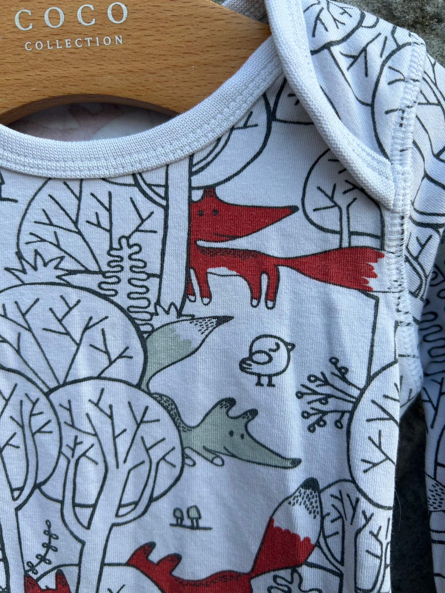 Foxes in the woods vest  3-6m (62-68cm)