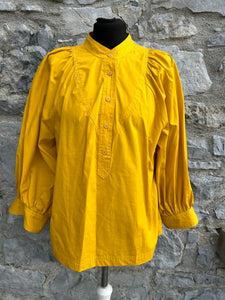 Mustard puffy sleeves blouse uk 12-14