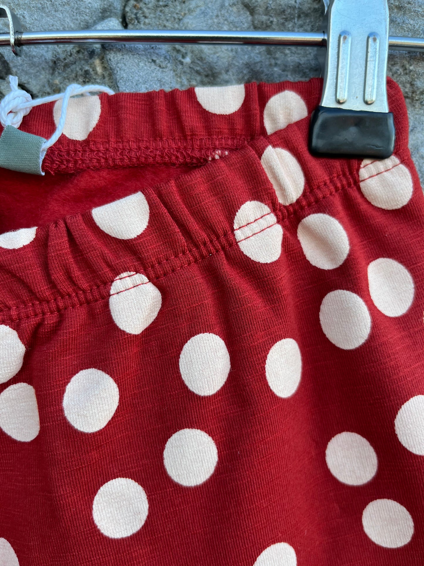 Maroon spotty pants  2-3y (92-98cm)