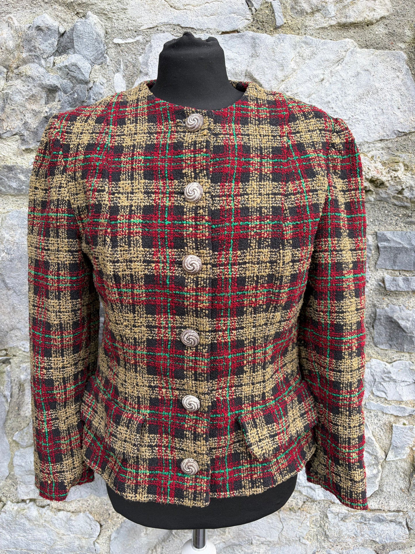 90s check maroon jacket uk 6-8