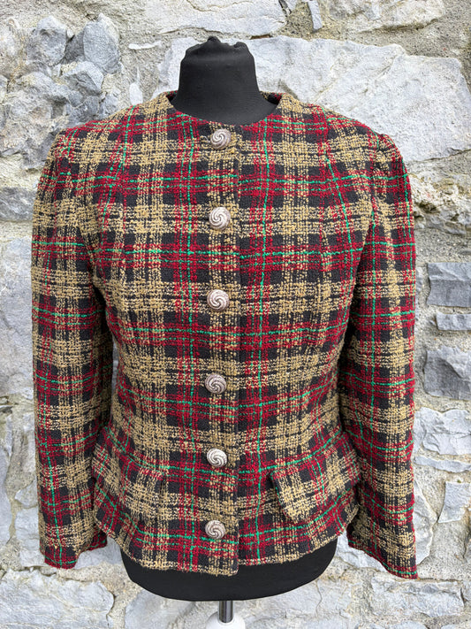 90s check maroon jacket uk 6-8