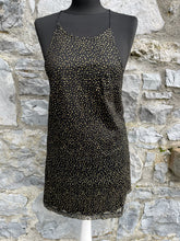 Load image into Gallery viewer, Gold spotty dress uk 6-8
