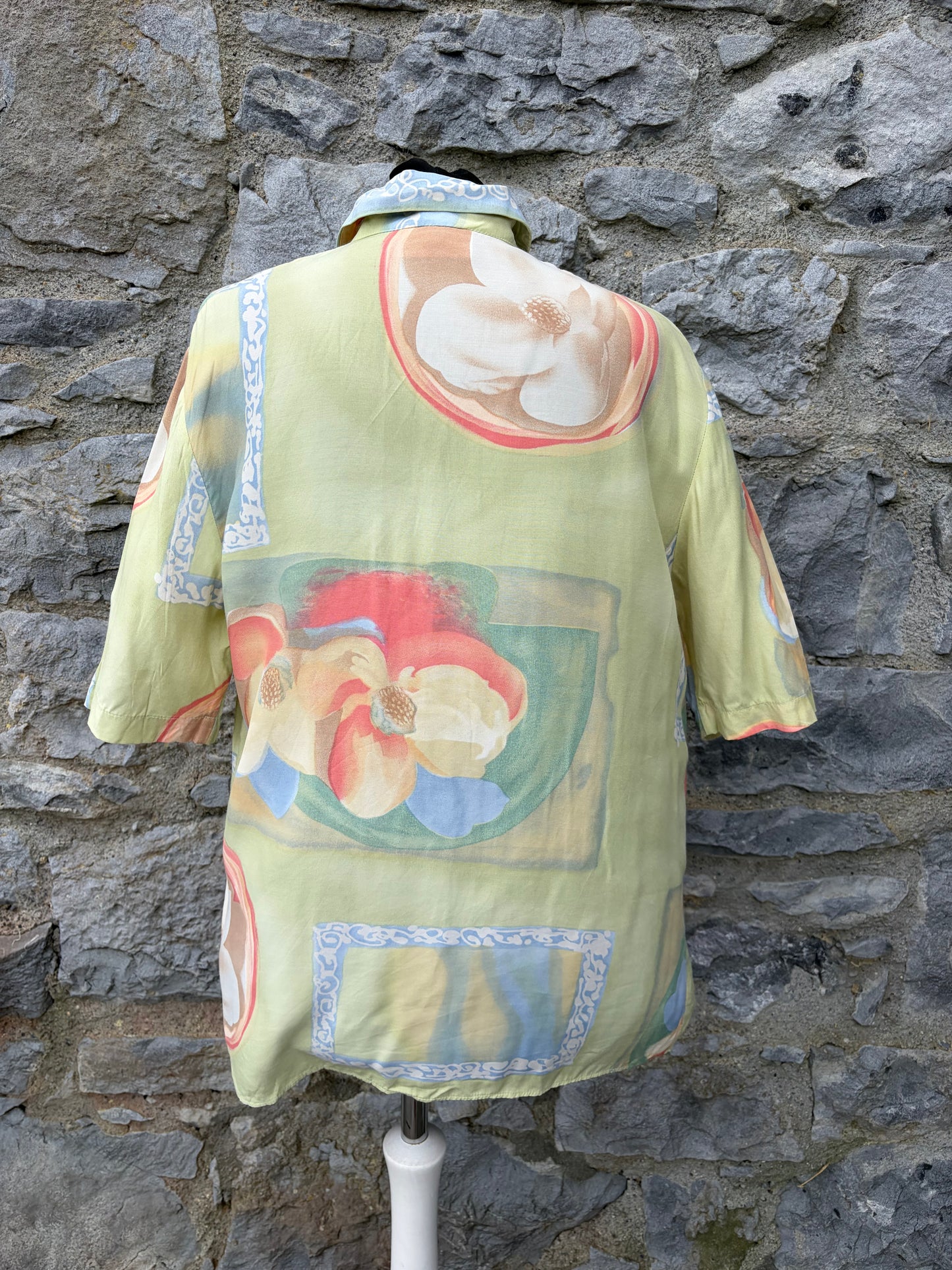 90s green floral short SmallV