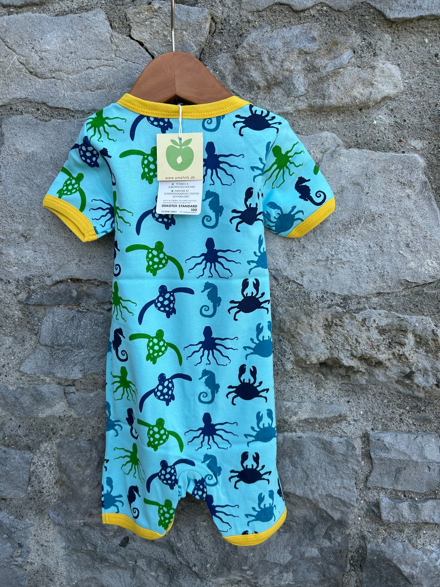 Underwater animals blue rompers 9m (74cm)