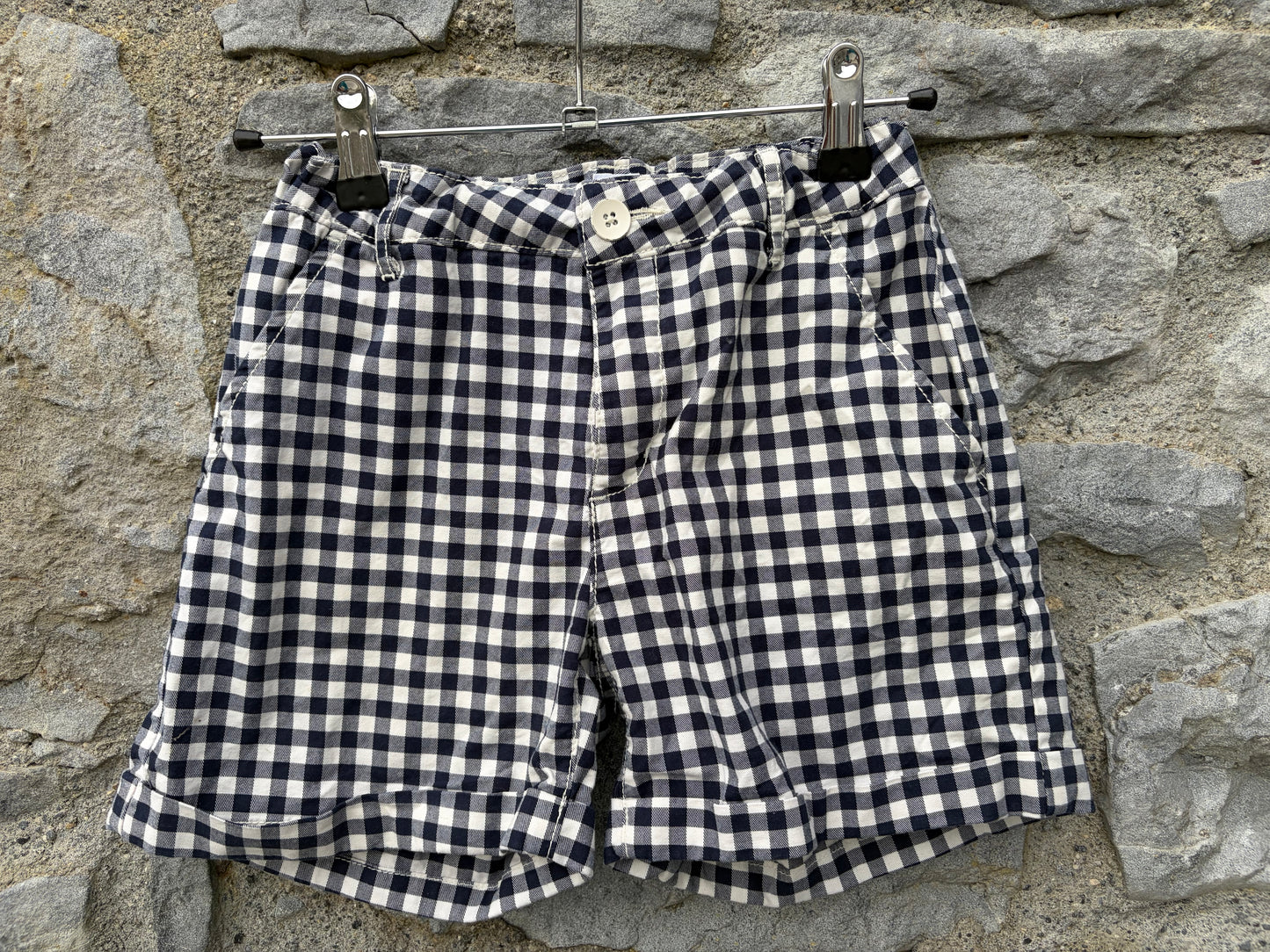 Black&white gingham shorts  11-12y (146-152cm)