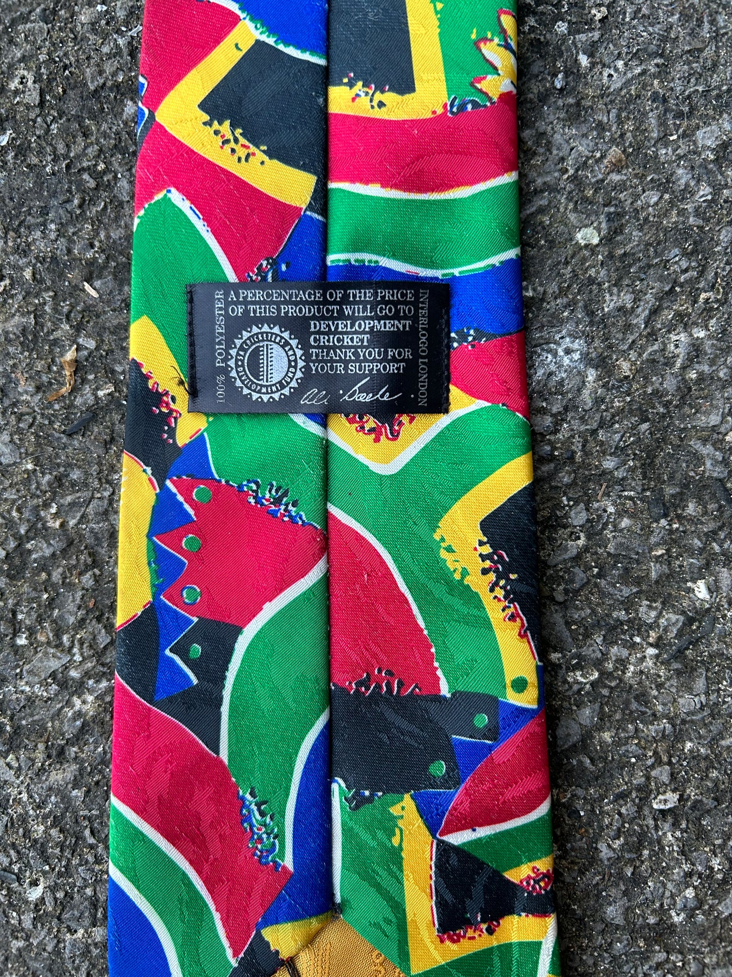 80s abstract colourful tie