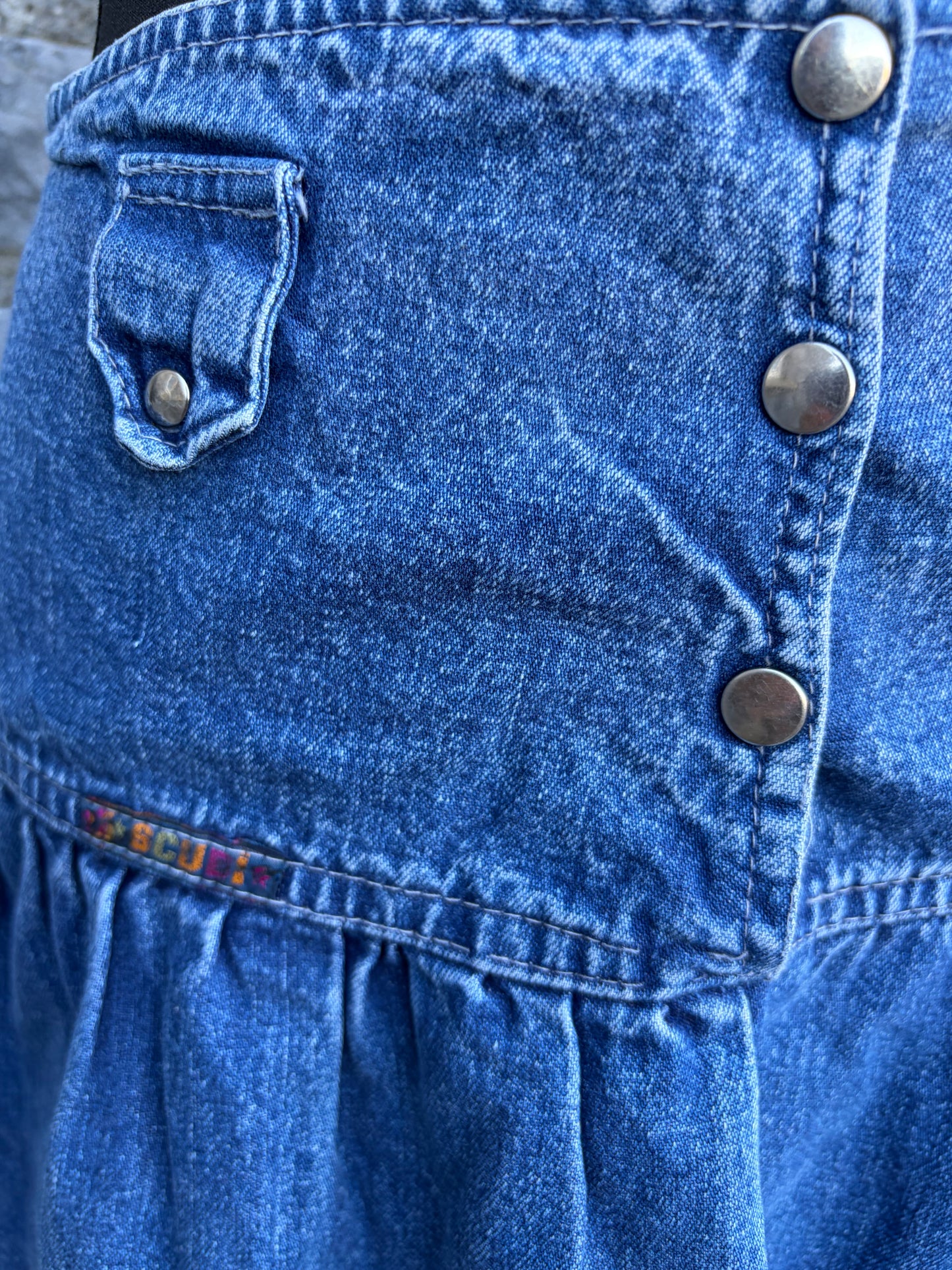 80s denim skirt uk 8
