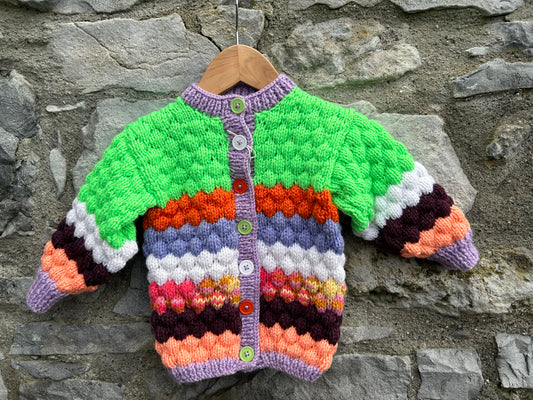 Colourful bubble cardigan  12-18m (80-86cm)