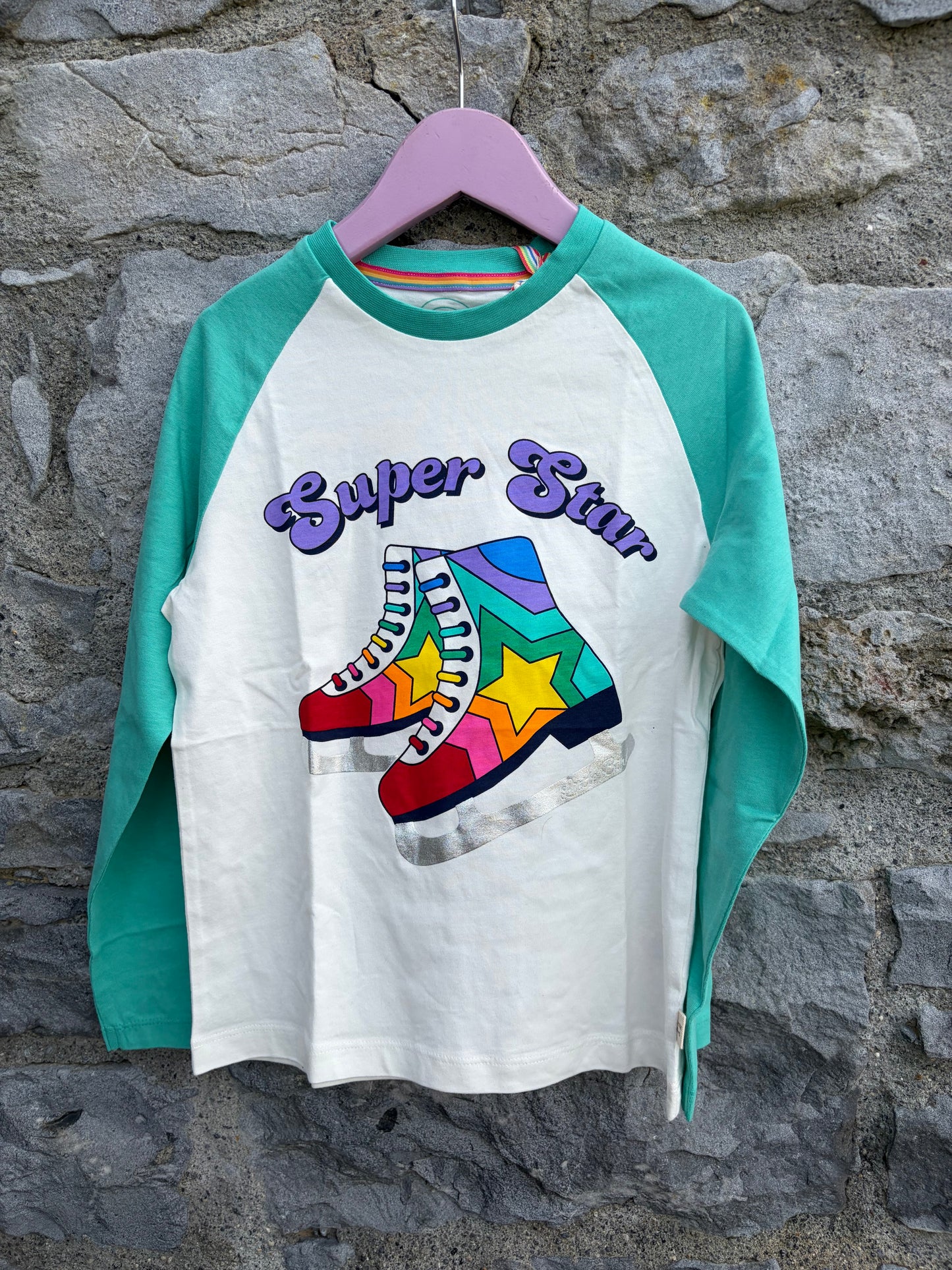 Super star skates raglan top 6-7y (116-122cm)