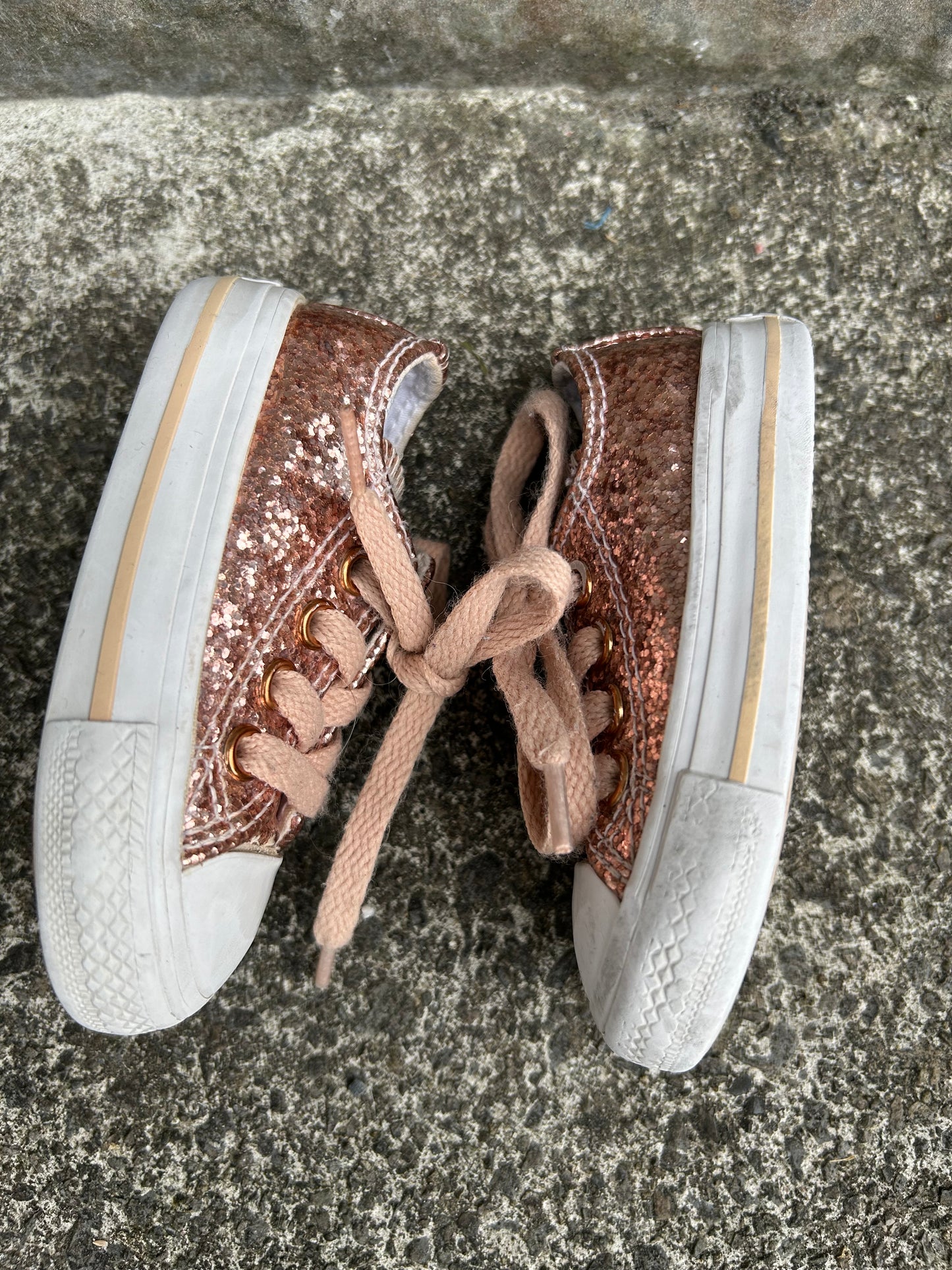 Pink glitter trainers  uk 3 (eu 19)