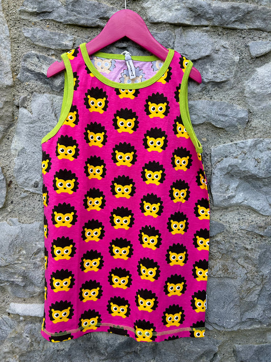 Pink hedgehog tank top  11-12y (146-152cm)