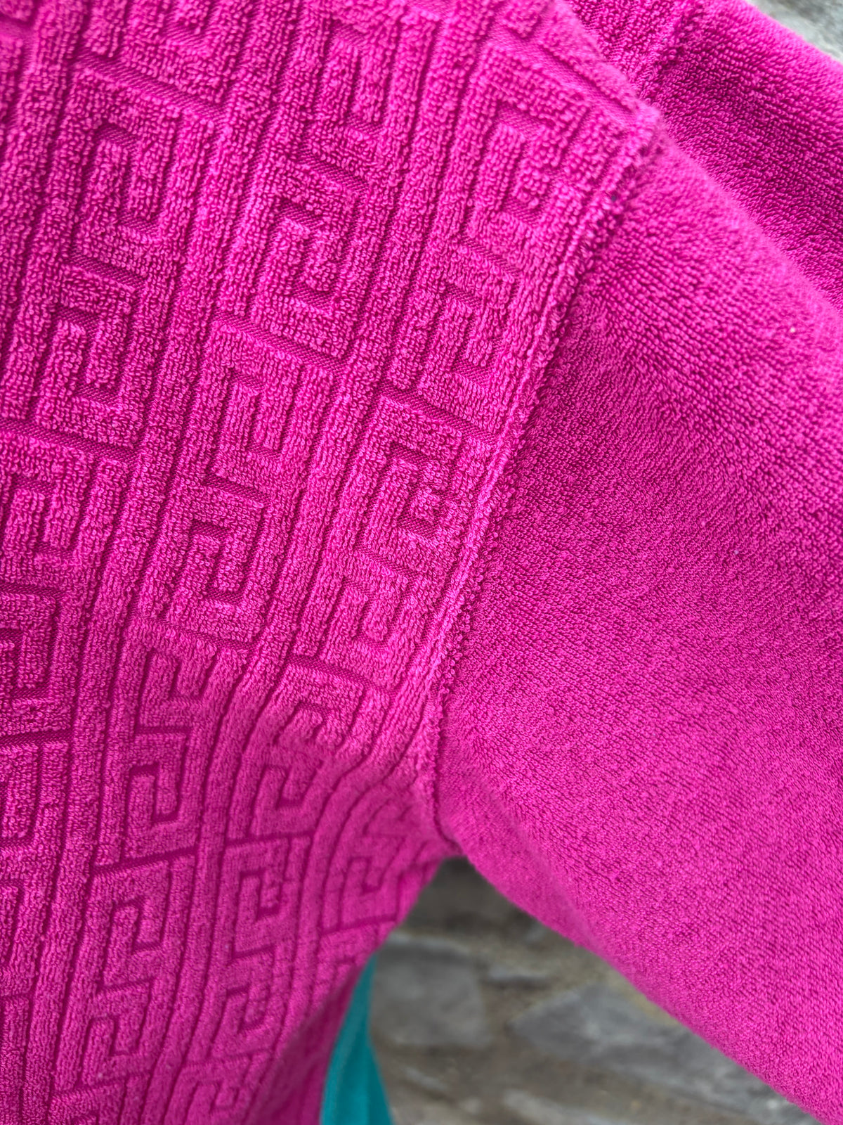 80s pink&turquoise sweatshirt uk 10-12
