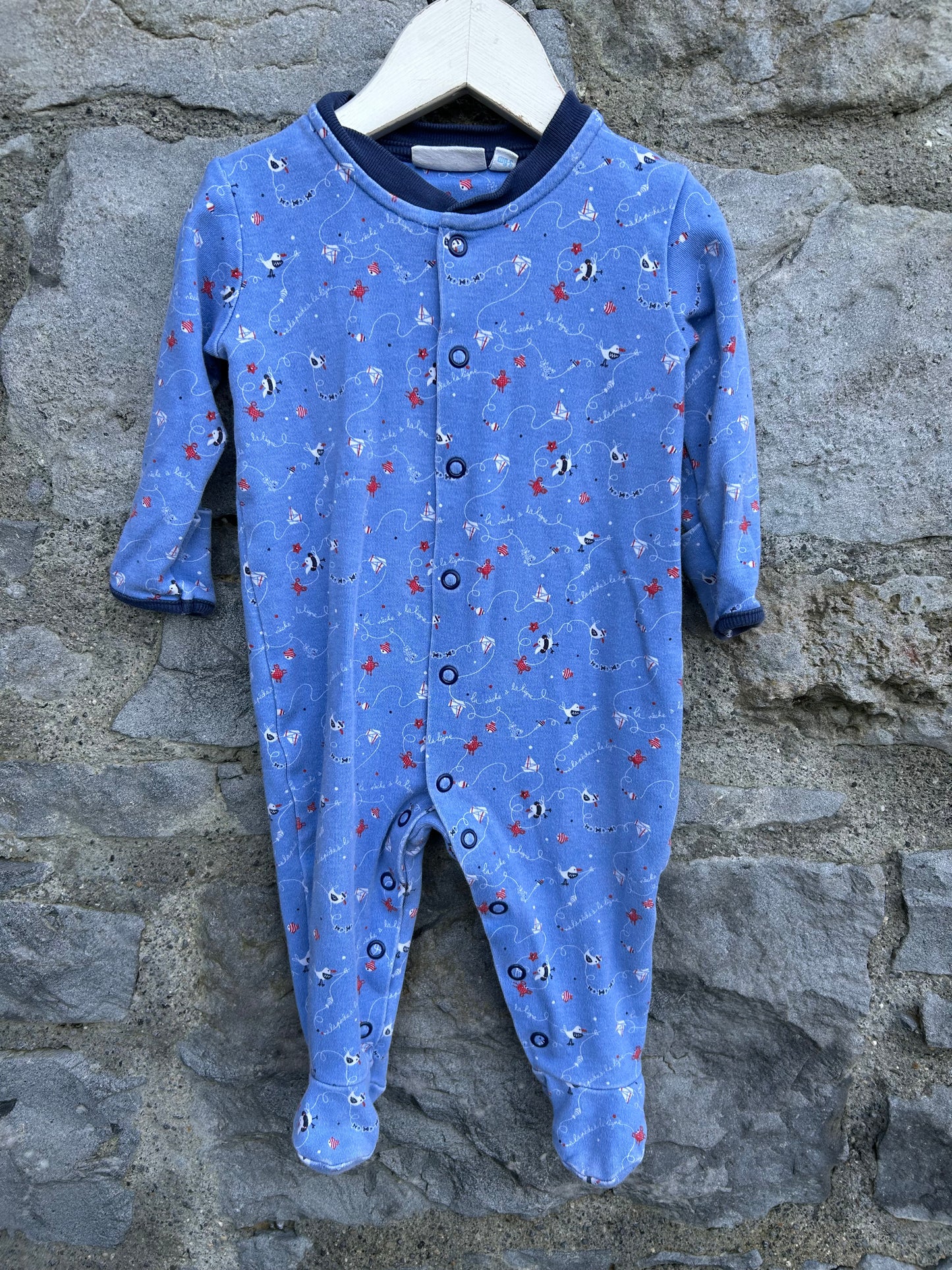 Seaside blue onesie  3-6m (62-68cm)