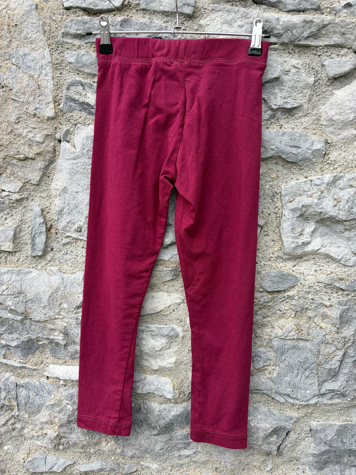 Maroon cropped leggings  9-10y (134-140cm)