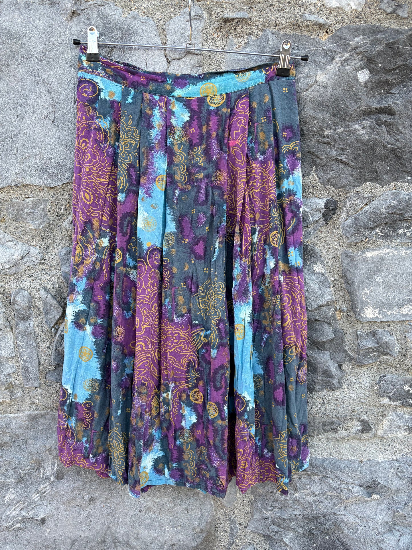 80s abstract purple skirt uk 12-14