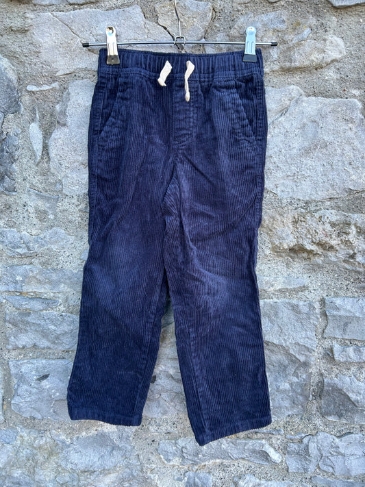 Navy thick cord pants  4-5y (104-110cm)