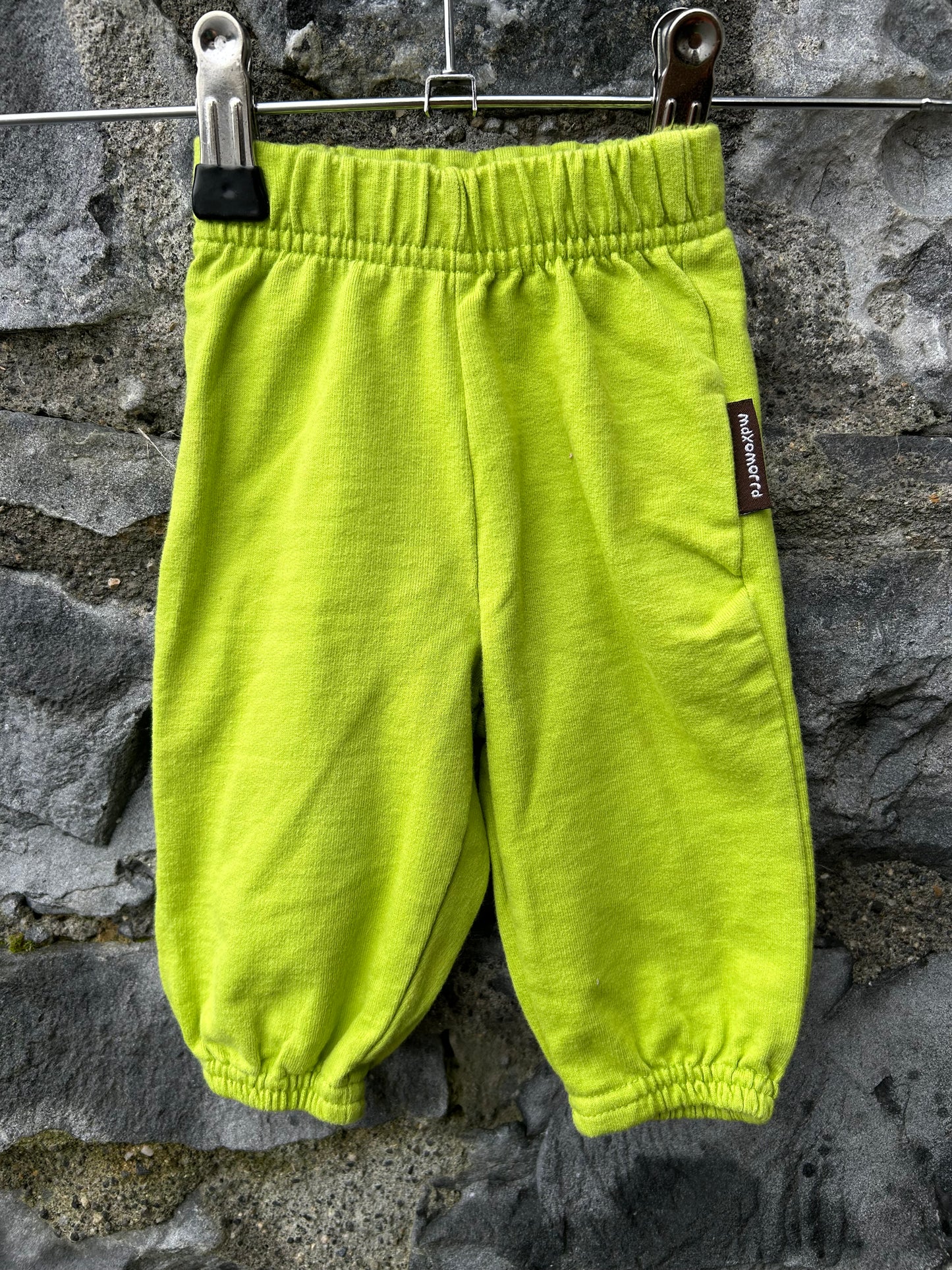 Lime baggy pants  0-1m (50-56cm)