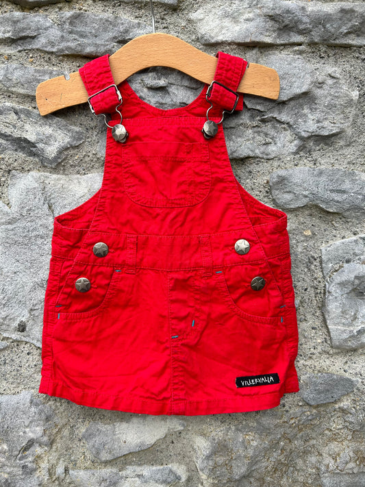 Red pinafore 9m (74cm)