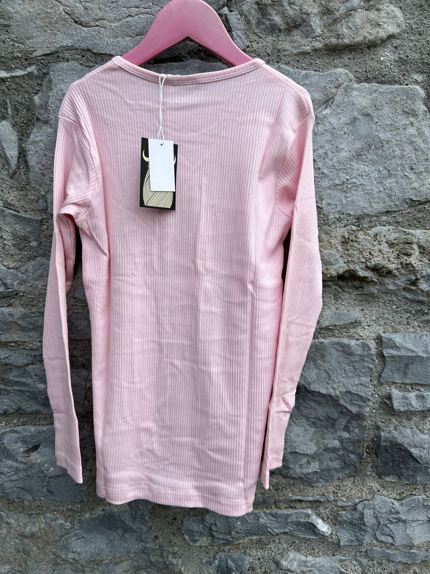 Baby Pink ribbed top  8-9y (128-134cm)