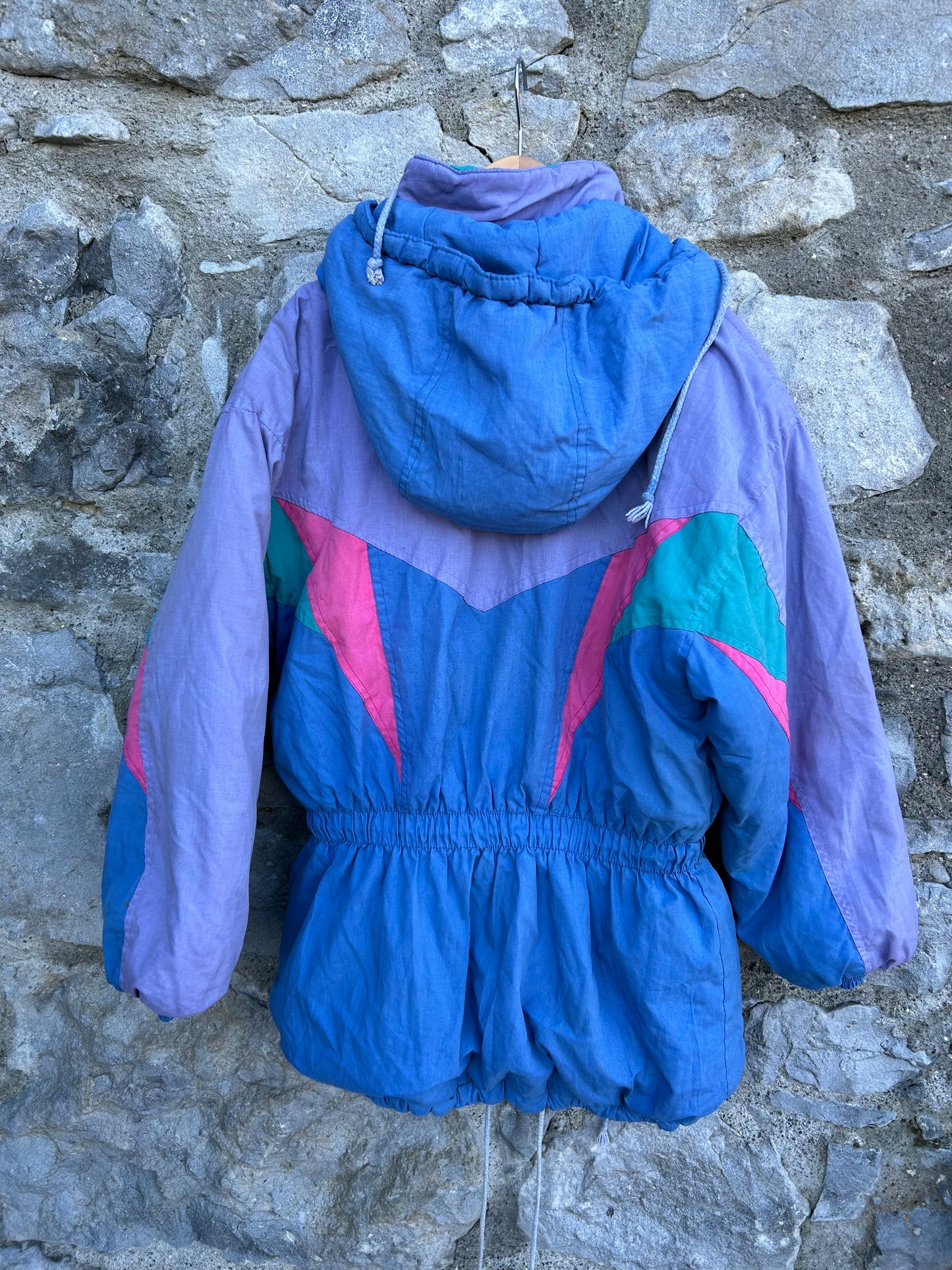 80s pink&blue winter jacket  10-11y (140-146cm)