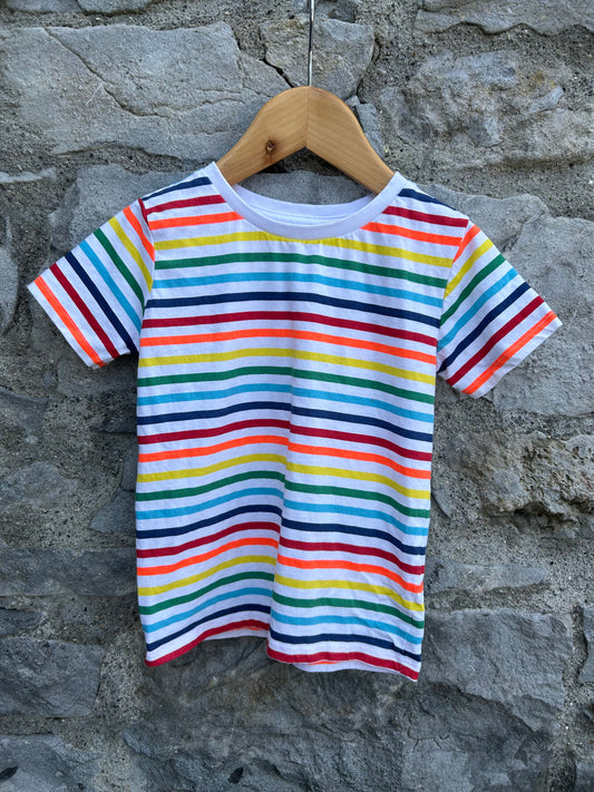 Rainbow stripes T-shirt  2-3y (92-98cm)