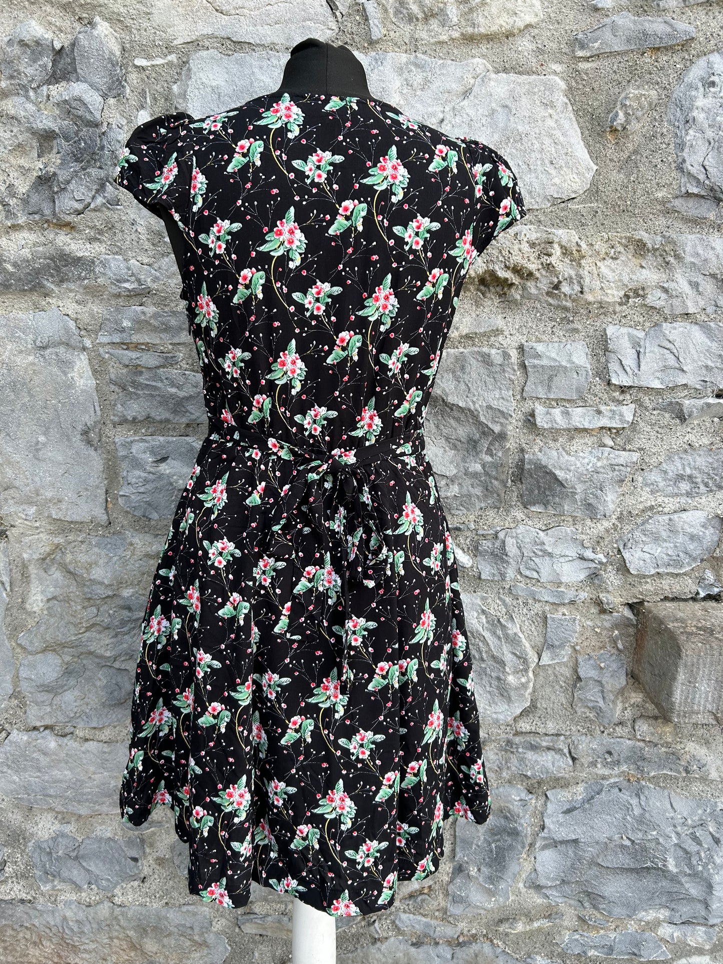 Blooming branches black dress uk 8